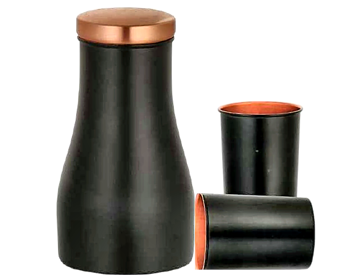 Copper Colour Coated Bedside Pot - Style 1