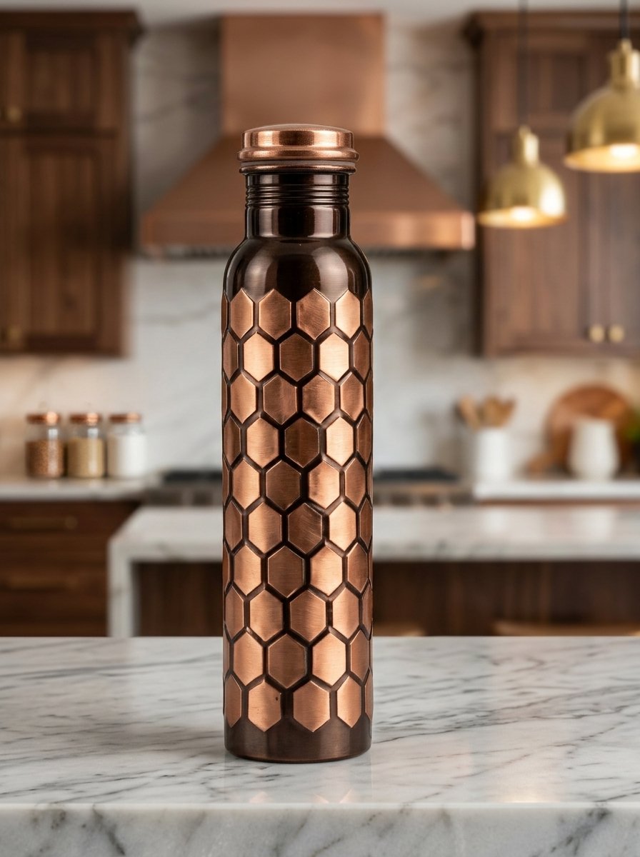 Honeycomb Geometric copper bottle