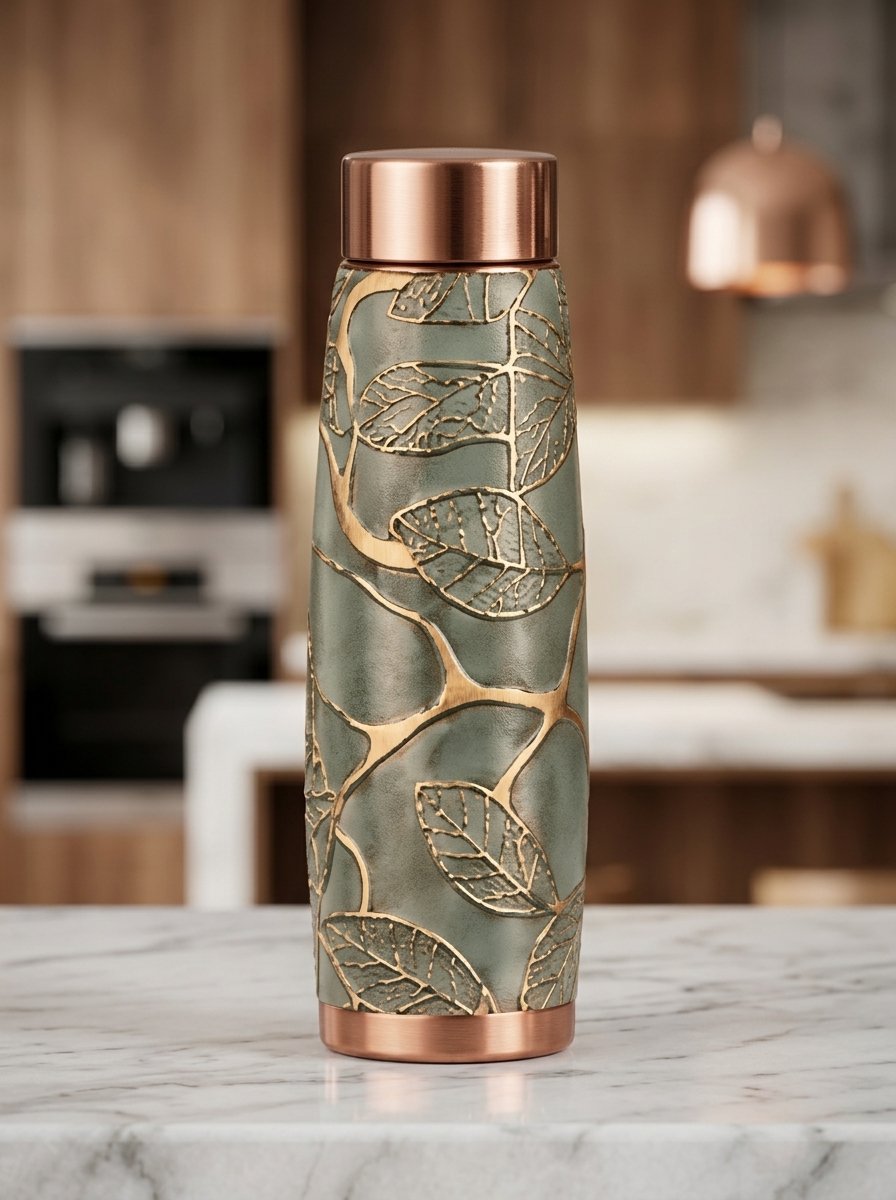 Nature Leaf Finish copper bottle