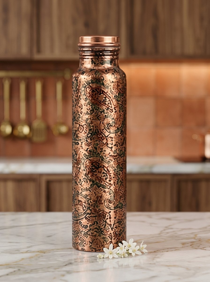 Paisley Bloom copper bottle