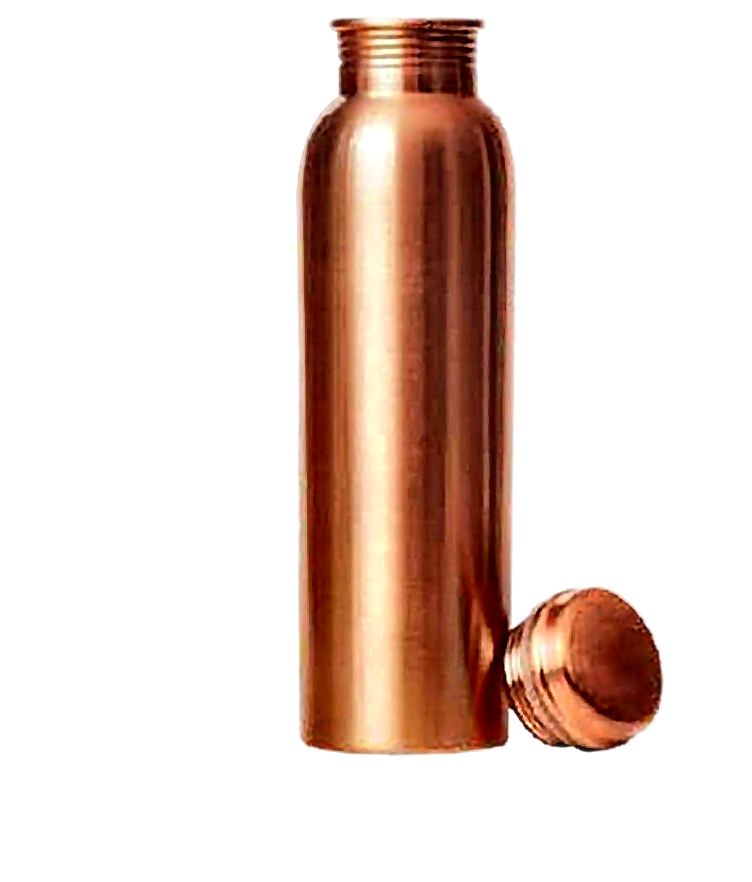 Plain Copper Water Bottle - Style 1