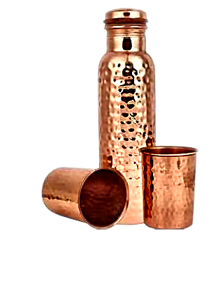Q7 Hammered Copper Bottle Gift Set