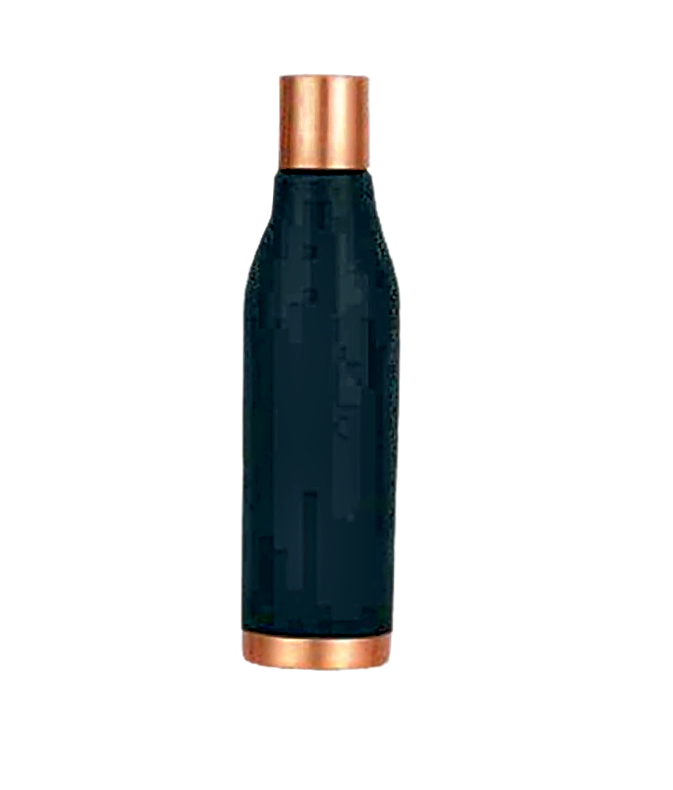 Wine & Glass Copper Water Bottle - Style 3