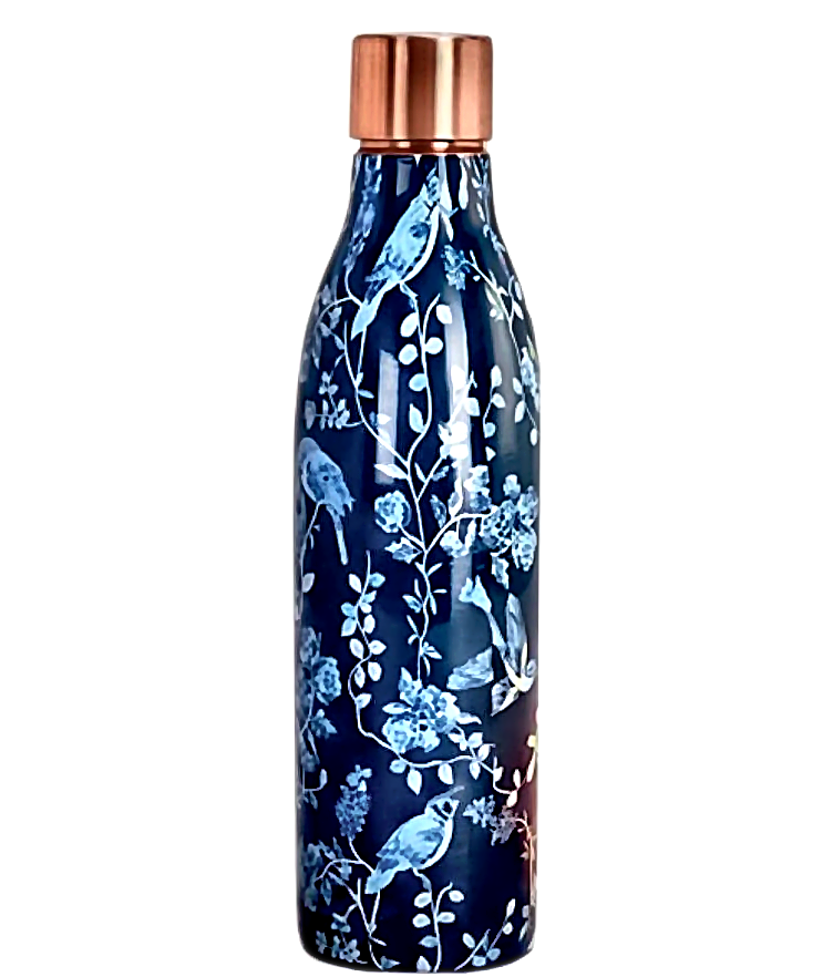 Wine & Oreo Meenakari Copper Bottle - Style 3