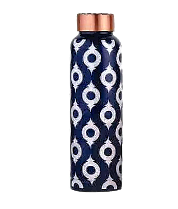 Wine & Oreo Meenakari Copper Bottle - Style 8